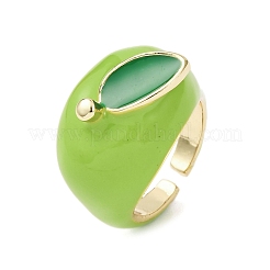 Латунные эмалевые манжеты для женщин&nbsp;LS-RJEW-B138-01G-01