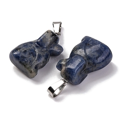 Натуральные синие пятна яшмы подвески&nbsp;G-B127-07P-02