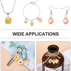 40шт 8 стиля непрозрачные подвески из смолы&nbsp;RESI-CJ0003-47