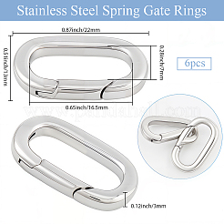 6 шт. пружинные запорные кольца из нержавеющей стали&nbsp;STAS-BBC0008-34C