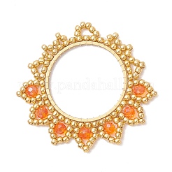 4 шт. подвески-цветы из стеклянных бусин&nbsp;PALLOY-MZ01237