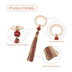 8 шт. 2-х цветных деревянных колец для салфеток&nbsp;AJEW-CF0001-08