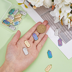 18 шт. подвески из нержавеющей стали 304 двух цветов&nbsp;STAS-DC0014-27