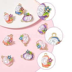 10 шт. Подвески из сплава с эмалью&nbsp;ENAM-FS0003-24