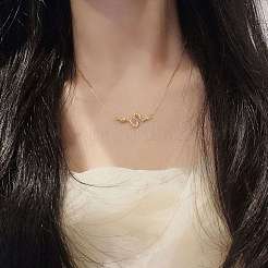 Змея 925 ожерелье из стерлингового серебра с микропаве из прозрачных кубических цирконий&nbsp;FS-WG93C20-01