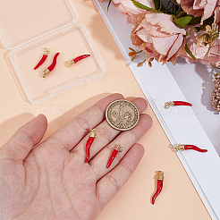 8 шт. 2 стиля латунных эмалевых подвесок&nbsp;KK-PH0012-72