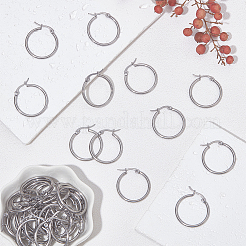 20 пара серег-колец из нержавеющей стали 304&nbsp;EJEW-UN0003-07