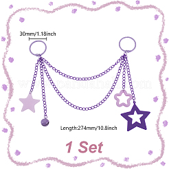 2 шт. акриловая звезда подвеска железная цепочка сумка декоративные цепочки&nbsp;HJEW-GA00062