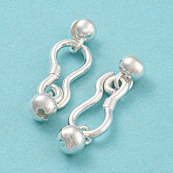 925 стерлингового серебра S-крюк пряжки&nbsp;STER-Q191-07B-S