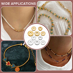 10 стиль плоские круглые латунные разделительные бусины&nbsp;KK-PH0013-47