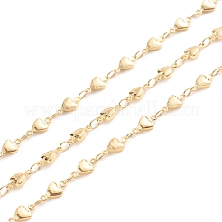 3.28-футовые латунные цепочки с сердечками&nbsp;X-CHC-E021-11A