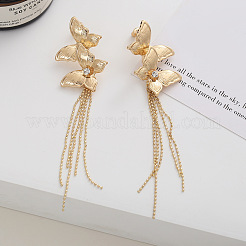 Серьги-гвоздики с кисточками из сплава с бабочками и кристаллами в форме шара&nbsp;FS-WGC890B-01