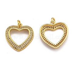 Латунные микропаве прозрачные подвески с фианитом&nbsp;ZIRC-J025-59G