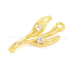 Подвески из латуни с прозрачным фианитом&nbsp;LS-KK-Z051-02G-01