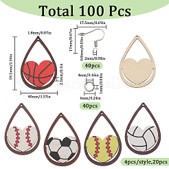 Набор для самостоятельного изготовления висячих сережек в спортивном стиле&nbsp;DIY-SC0024-03