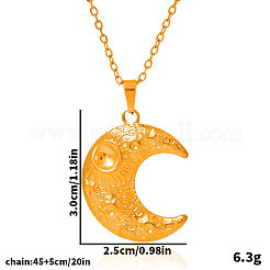 Женские ожерелья с подвеской в виде полумесяца из нержавеющей стали 304&nbsp;OI7601-2