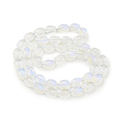 Прозрачные стеклянные бусины с гальваническим покрытием ab&nbsp;EGLA-G037-13A-AB01