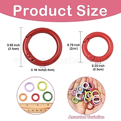 20 шт. окрашенные распылением кольца пружинных ворот из сплава&nbsp;FIND-YW0017-97