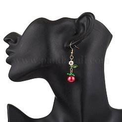 Серьги-подвески в форме томата из нержавеющей стали 304&nbsp;EJEW-MZ00464-01