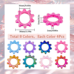 32шт. 8-х цветная акриловая рамка для бусин&nbsp;MACR-SP0001-25