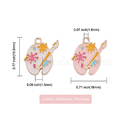 Подвески из сплава 40шт 2 цветов&nbsp;ENAM-CJ0001-90