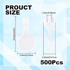 500 шт. пластиковые плоские накладные скобы с клеевым слоем&nbsp;KY-YW0002-14