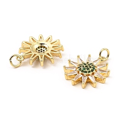 Покрытие стойки латунь микропаве прозрачные подвески из кубического циркония&nbsp;KK-M253-10G-05