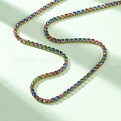 Женские цепочки-чашки со стразами из нержавеющей стали 304&nbsp;NJEW-G175-01G-01