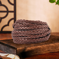 Двухслойный плетеный шнур из искусственной кожи длиной 5 м.&nbsp;LC-GF0001-12B