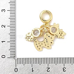 Латунь микропаве прозрачный кубический цирконий европейские подвески с подвесками&nbsp;LS-KK-K368-30G