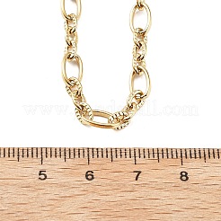 Ожерелья из текстурированной овальной цепочки из нержавеющей стали 304 толщиной 5.5 мм&nbsp;NJEW-T016-12G