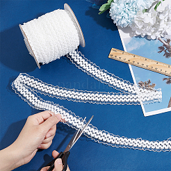 30 ярд чинлоновой плиссированной цветочной ленты&nbsp;OCOR-WH0046-73B