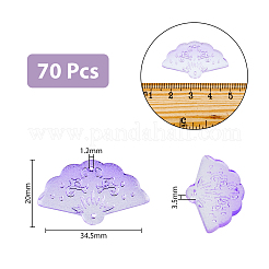 70 шт. 7 цвета прозрачные стеклянные подвески с распылительной росписью&nbsp;GLAA-DC0001-19