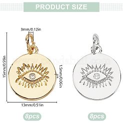 16шт 2 цвета латунные подвески&nbsp;KK-BC0014-13