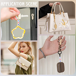 1400 шт. 3 вида белых непрозрачных акриловых бусин&nbsp;MACR-PA0001-31