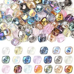 100шт. набор из 10-х цветных стеклянных бусин с гальваническим покрытием&nbsp;EGLA-YW0005-56A