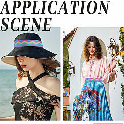 10 м полиэфирная репсовая лента градиентного цвета OCOR-WH0078-74A