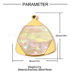 Подвески в виде ракушек из нержавеющей стали 304&nbsp;STAS-OY009-51G