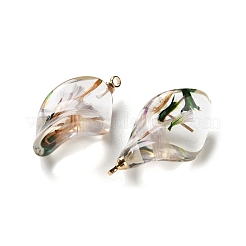 Подвески из прозрачной смолы с сухоцветами&nbsp;RESI-A043-02A