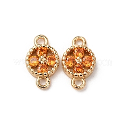 Шармы-соединители из латуни с паве из кубического циркония&nbsp;ZIRC-L105-02G