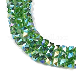 Стеклянные бусины с гальваническим покрытием &nbsp;GLAA-Q105-02I