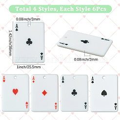 24шт 4 стиля подвески из смолы&nbsp;RESI-SC0036-43