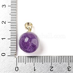 Подвески в виде сфер из натурального аметиста&nbsp;LS-G-D094-06B