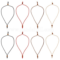 20 шт. 4-цветный регулируемый вощеный полиэстеровый шнур для изготовления ожерелий&nbsp;NJEW-TA00203