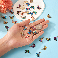 36шт 9 цвета легкие золотые подвески с эмалью&nbsp;ENAM-TA0001-49