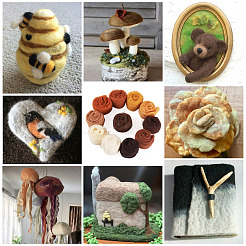 55г 11-х цветная шерстяная ровница для валяния&nbsp;DIY-TA0012-86