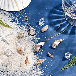 16 шт. 4 подвески в виде спиральных ракушек с гальваническим покрытием&nbsp;SSHEL-SC0001-19