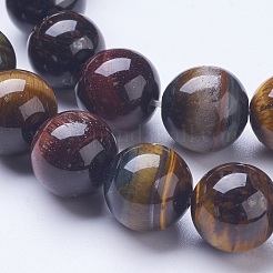 Природных тигровый глаз бисер нитей&nbsp;G-D855-07-12mm