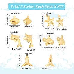 40 шт. 5 набора подвесок из нержавеющей стали 304&nbsp;STAS-UN0045-81