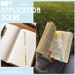 Наборы для самостоятельного изготовления закладок. с прозрачными акриловыми и полиэстеровыми кисточками&nbsp;DIY-SP0001-92E